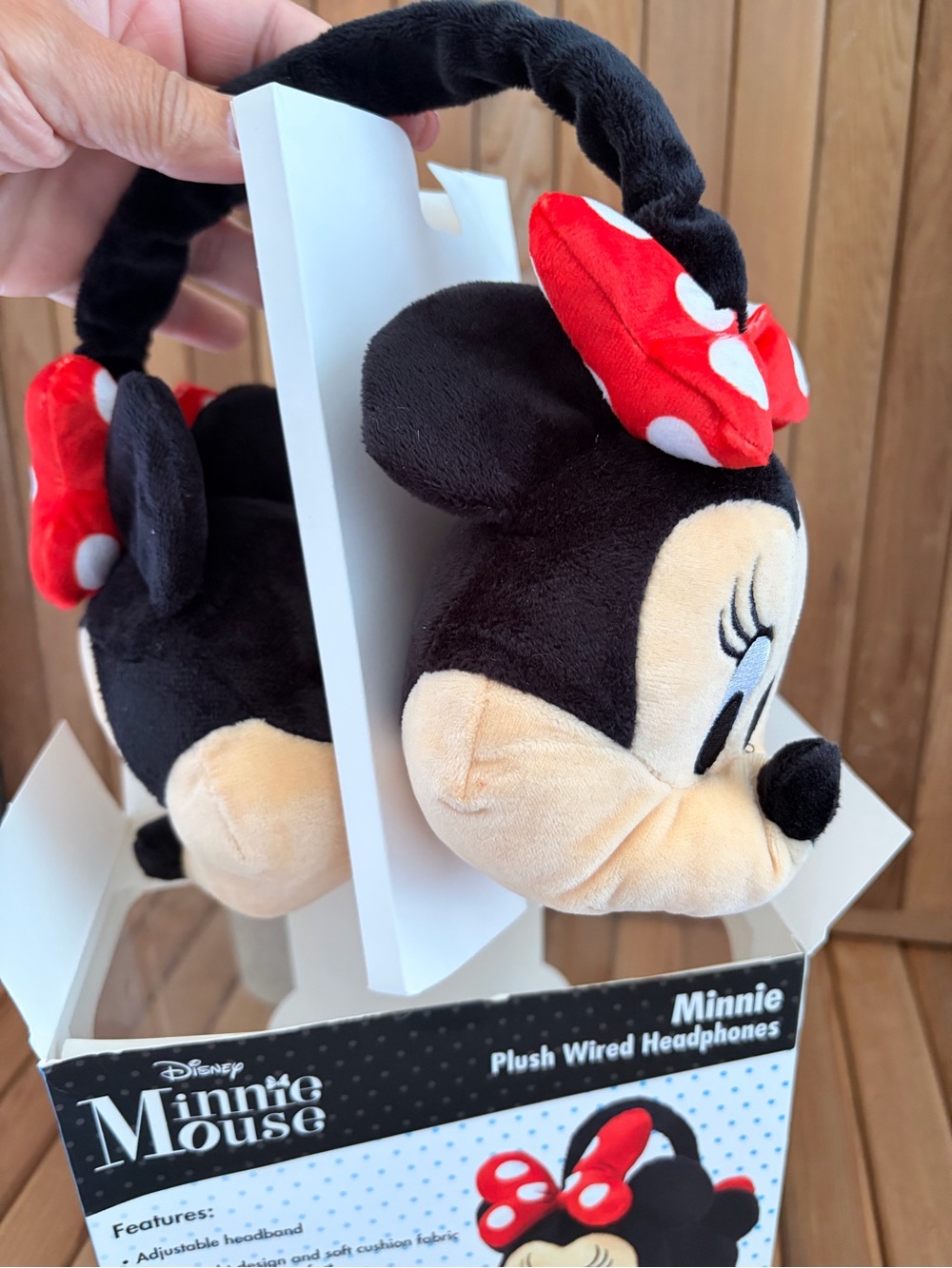 Disney Minnie Mouse Plush Wired Headphones - NIB - Picture 5 of 7